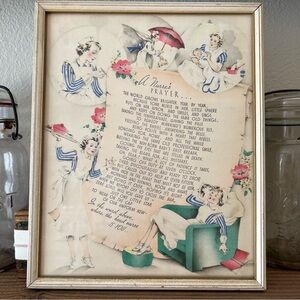 Vintage Framed Nurse’s Prayer Art Print